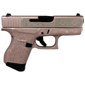G43 SUB COMPACT 9MM 3.4" 2/6RD CUSTOM ENGRAVED GLOCK & ROSES