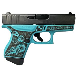 GLOCK G43 9MM 3.4" 3/6RD Engraved Frame Only Tiffany and Paisley)